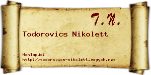 Todorovics Nikolett névjegykártya