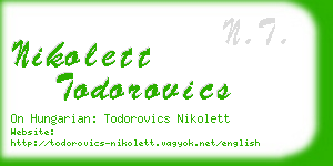 nikolett todorovics business card